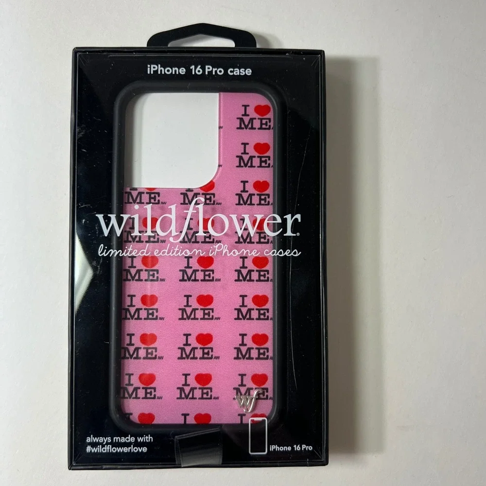 Wildflower iPhone 16 Pro Case Limited Edition I Love Me Pink Heart AWME2016P NEW